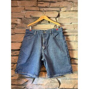 Wrangler Jean Shorts Size 38 Medium Wash Denim Mens